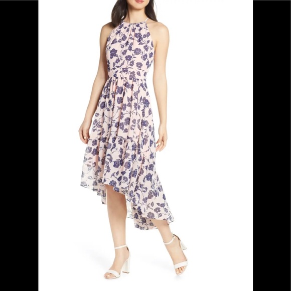 Eliza J Dresses & Skirts - NWT Eliza J Floral Ruffle High/Low Halter Dress